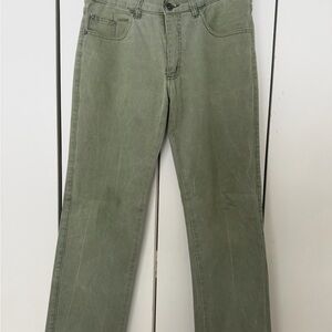 Green Straight-Leg Jeans
